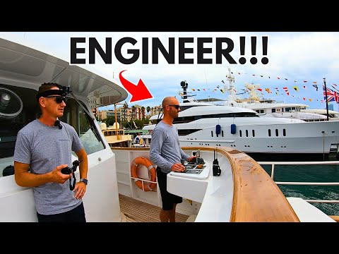 Видео: Главный механик швартует яхту!!!