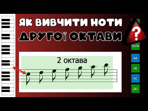 Видео: НОТИ ДРУГОЇ ОКТАВИ 🎵 Як вивчити? РОЗМІЩЕННЯ НОТ  🎼 Розташування нот і нотний стан 🎹 Для початківців