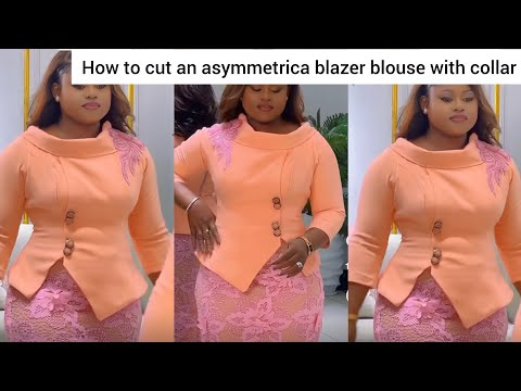 Видео: КАК СКРОЙТЕ СТИЛЬНУЮ БЛУЗКУ-БЛЕЙЗЕР С АСИММЕТРИЧНЫМ ПОЯСОМ И ВОРОТНИКОМ #viralvideo