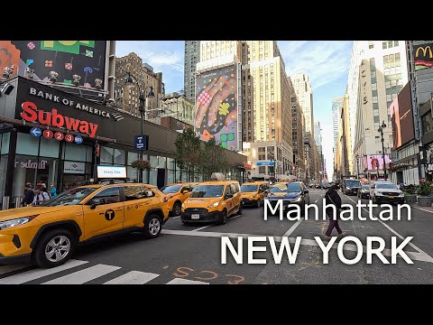 Видео: New York - Walking tour Midtown NYC 4К 60fps