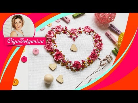 Видео: Вышивка лентами Набор ❤️ Embroidery ribbons roses Set