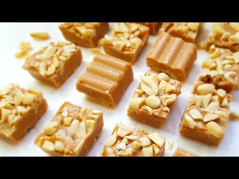 Видео: Карамельные Бурфи с Арахисом Рецепт Индийских Конфет // Burfi with Peanuts Recipe for Indian Sweets