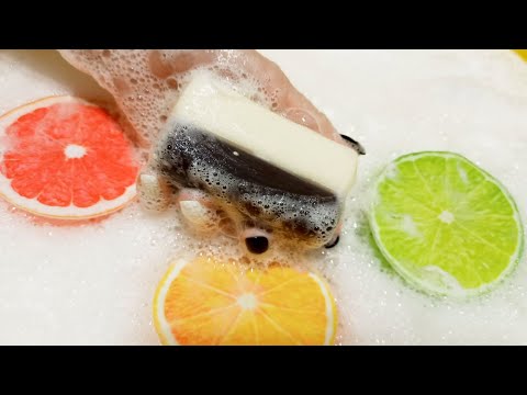 Видео: Asmr Soap Foam | No talking | Банный Дуэт: Дегтярное и Хуторское мыло от Linom