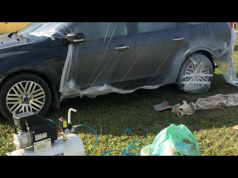 Видео: Покраска локально переходом в первый раз/ Больные места кузова форд фокус 2/ Краскопульт R3100