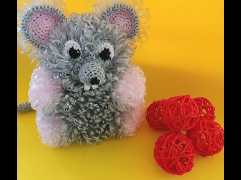 Видео: Мочалка- игрушка.  Мышка часть 1.Waschlappen Maus.