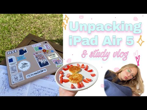 Видео: Распаковка iPad Air 5  // study with me // влог