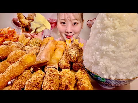 Видео: ASMR различные жареные блюда【русские субтитры】【Mukbang/ Eating Sounds】