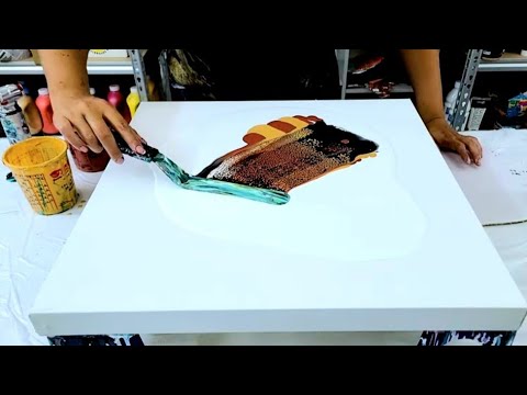 Видео: Будет ли это работать на белом? ~ Металлическое золото и бронза ~ Акриловая абстрактная живопись