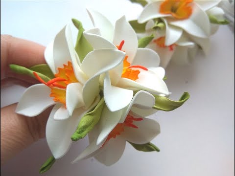Видео: Букетик нарциссов из фоамирана на резинке