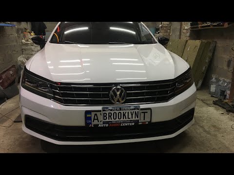 Видео: Установка Китайских LED фар и переделка задних LED фонарей на жёлтые повороты VW Passat B8 USA 2016