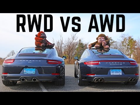 Видео: Porsche 911 2 против 4 RWD против AWD различия C2S против C4S