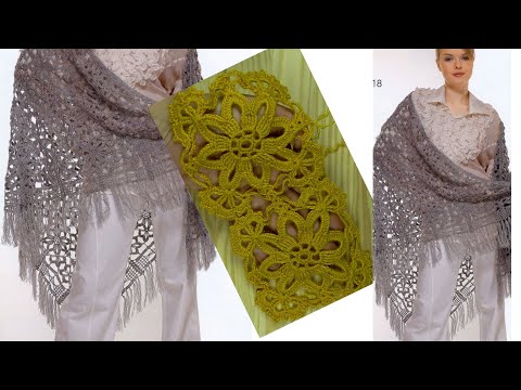 Видео: Не ожидала, что этот мотив подойдет для Шали. Красивый мотив с цветком