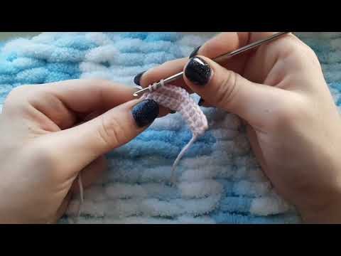 Видео: Как вязать полустолбик с одним накидом. Прибавка и убавка полустолбиком с накидом.