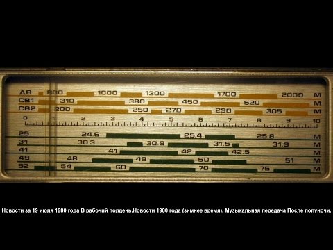 Видео: Новости и музыка.1980 год.