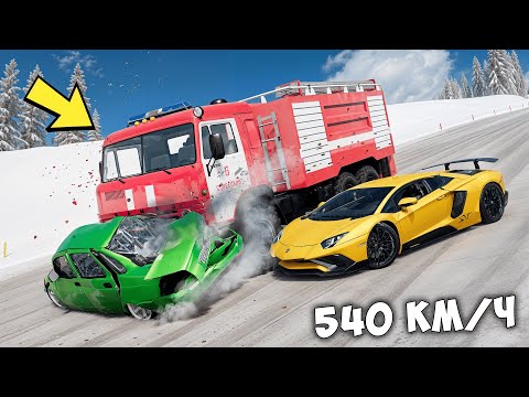 Видео: ЛЕДЯНОЙ СПУСК С ГОРЫ БЕЗ ТОРМОЗОВ НА МАКСИМАЛЬНОЙ СКОРОСТИ В BEAM NG DRIVE
