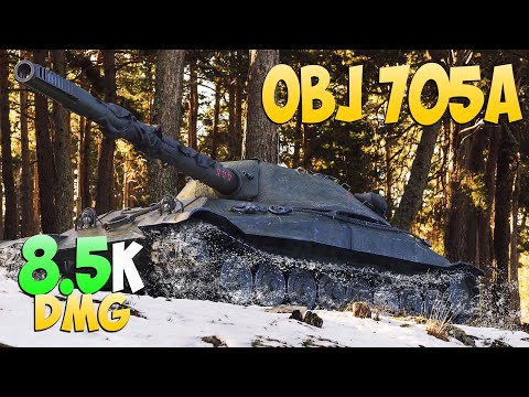 Видео: Об 705А - 4 Kills 8.5K DMG - Приятный! - Мир Танков