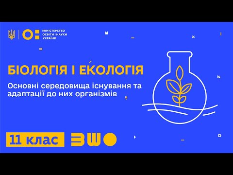 Видео: 11 клас. Біологія і екологія. Основні середовища існування та адаптації до них організмів