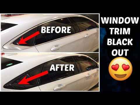 Видео: Как затемнить хромированную оконную окантовку с помощью виниловой плёнки + безножевой ленты