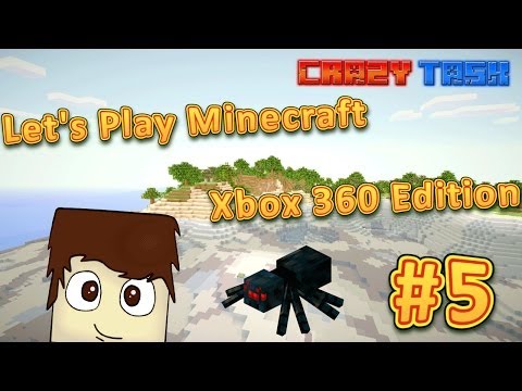 Видео: Let's play Minecraft Xbox 360 edition #5 "Паучки!"