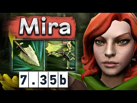 Видео: Мира на саппорт ВРке! - Mira Windranger 7.35 DOTA 2