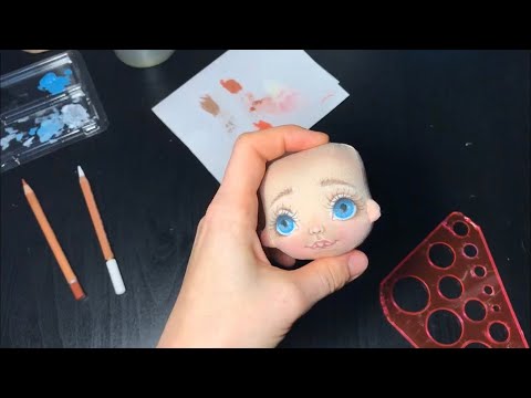Видео: Рисую лицо текстильной куле | Draw the face of a textile doll