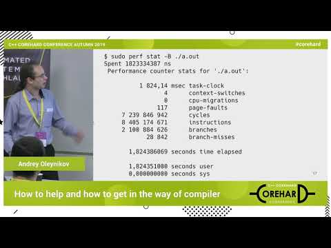 Видео: Как помочь и как помешать компилятору. Андрей Олейников ➠
 CoreHard Autumn 2019