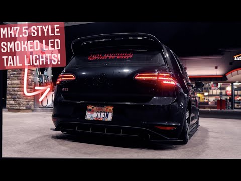 Видео: Установка и обзор светодиодных задних фонарей Smoked LED MK7 GTI!