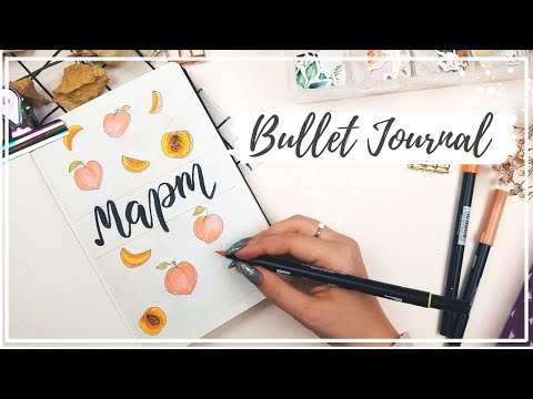 Видео: оформление ежедневника март 2020 🍑 bullet journal march