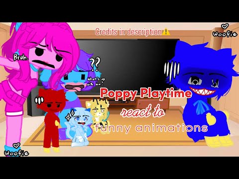Видео: Poppy Playtime реагирует на ✨забавные анимации✨ || Все титры в описании ⚠️ ||#реакция #gacha