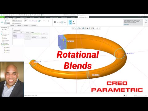 Видео: Creo Parametric — вращательные смеси
