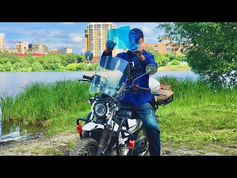 Видео: Теперь В голову НЕ дует! Дополнительное Лобовое стекло на мопед G-moto Cross X pro 125 RATO X-trail