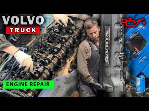 Видео: VOLVO FM. Конец?) Ремонт двигателя. пробег 0.7 млн. Нет давления масла. D11C