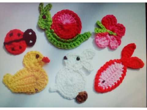 Видео: ВЯЗАНЫЕ АППЛИКАЦИИ.  ПОДБОРКА.