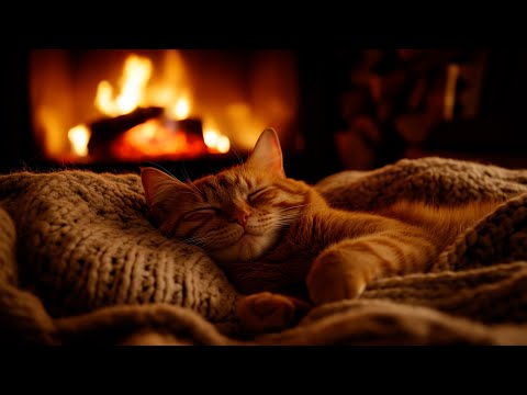 Видео: 🐱 Камин с мурлыкающим котом 🔥 Мягкие звуки для глубокого расслабления и комфорта