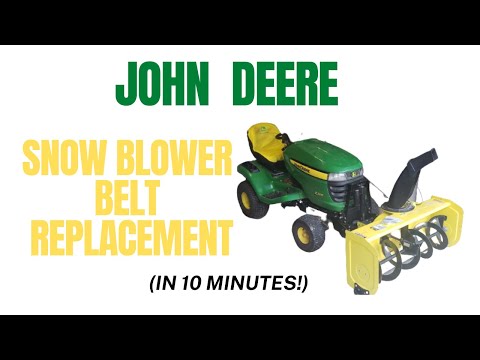 Видео: СНЕГОУБОРЩИК JOHN DEERE: как заменить ремень