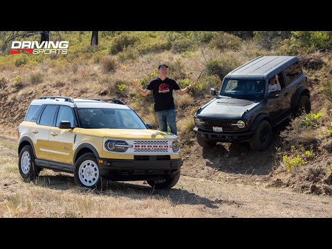 Видео: Ford Bronco Wildtrak против Bronco Sport Ltd. Внедорожный состязание