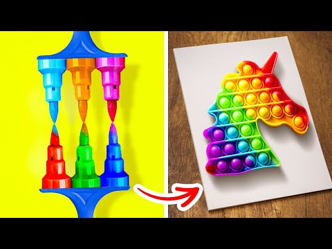 Видео: ФАНТАСТИЧЕСКИЕ ЛАЙФХАКИ ДЛЯ ТВОРЧЕСТВА || Идеи и техники для рисования от 123 GO! Like