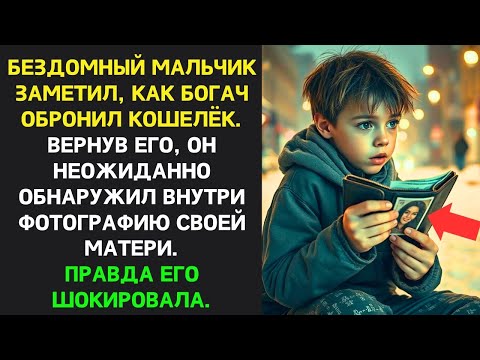 Видео: Бездомный мальчик вернул кошелёк богачу, но, увидев фото матери внутри, раскрыл шокирующую правду