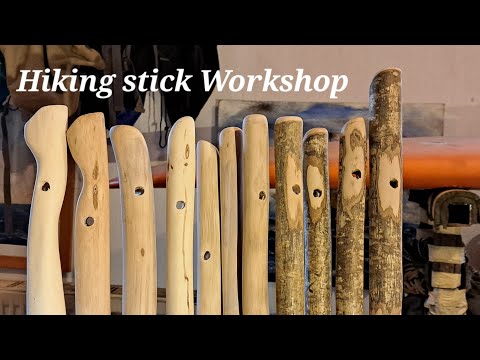 Видео: 11. Изготовление походных палок в мастерской. Мастер-класс по изготовлению фольклорных походных п...