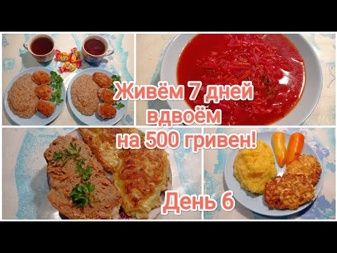 Видео: Живём 7 дней вдвоём на 500 гривен! День 6