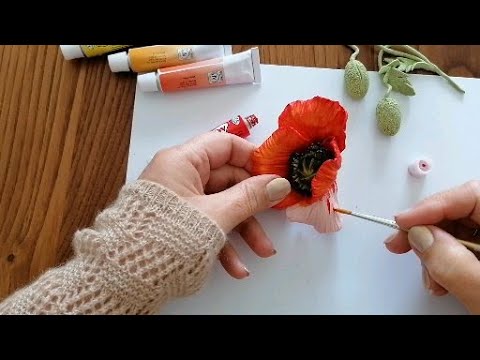 Видео: Холодный фарфор."МАКИ" МК