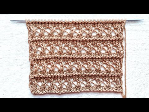 Видео: Замечательная мережка спицами 🎀 Простой лёгкий ажурный узор