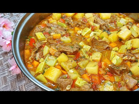 Видео: Вкуснейший УЖИН. Овощное РАГУ с КАБАЧКОМ и Мясом. Очень вкусный рецепт! Понравится  всем.