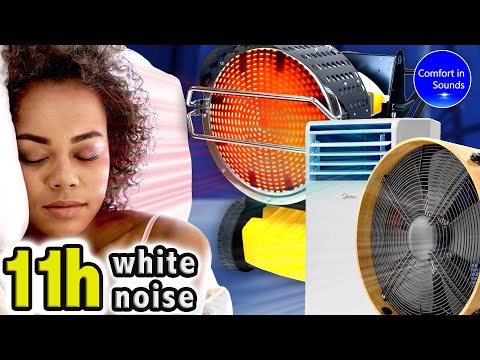 Видео: Белый шум, мгновенное засыпание, вентилятор, шум переменного тока, шум обогревателя для сна, отдыха