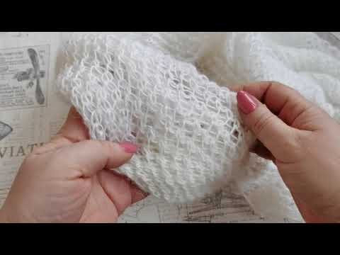 Видео: Паутинка спицами#шарфспицами #паутинкасеткаспицами