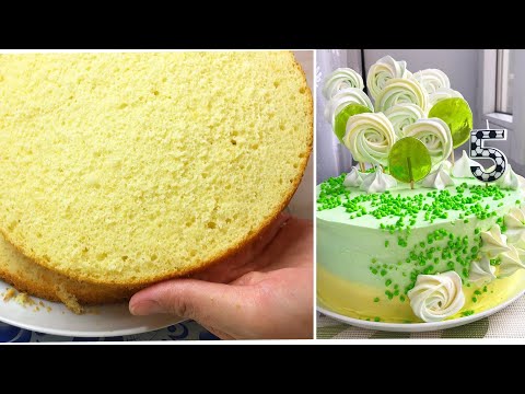 Видео: Самый вкусный бисквит на молоке с добавлением сливочного масла Бисквитный торт с ягодным кремом