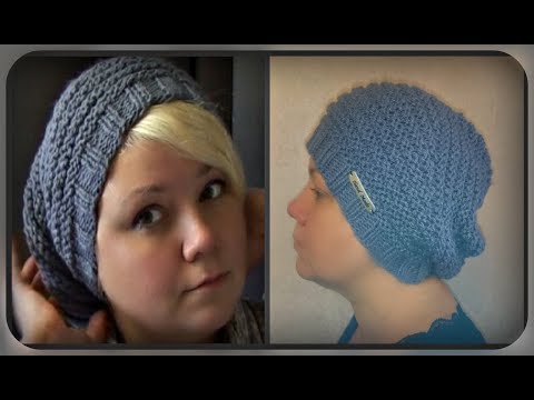 Видео: Теплая шапка спицами