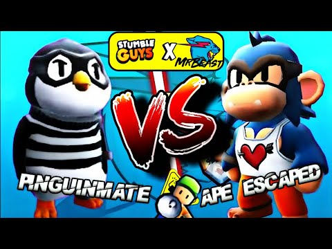 Видео: КИНГ КОНГ VS ПИНГВИНА В СТАМБЛ ГАЙС / Pinguinmate vs Ape Escaped Stumble Guys