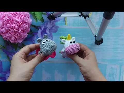 Видео: Брелок Бегемошка крючком, описание, мастер класс
