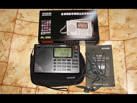 Видео: Обзор распаковка радиоприёмника Tecsun PL-380.